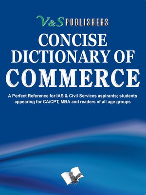 cover image of Concise Dictionary Of Commerce